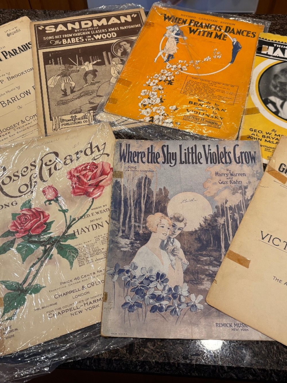Lot of 8 Vintage Sheet Music